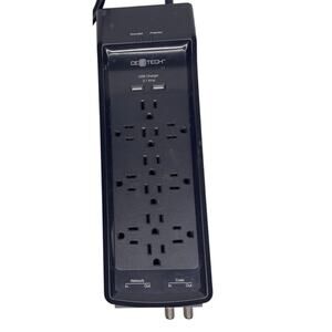 6ft 12-Outlet Surge Protector w/ USB, Coax & RJ45 - Great Condition
